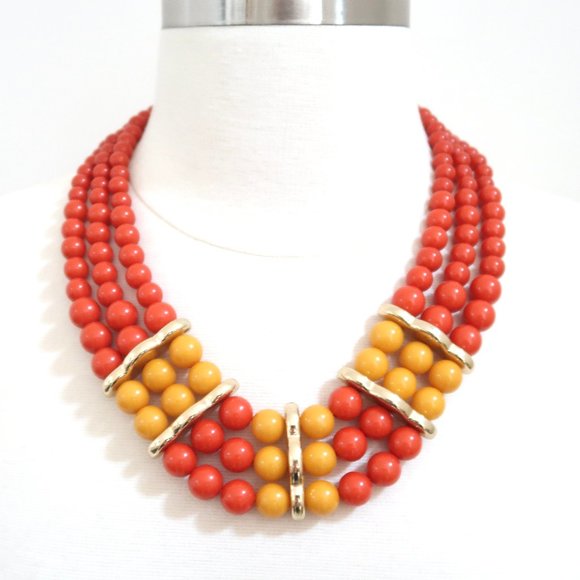 LYDELL NYC graduated bead statement necklace - Picture 1 of 4
